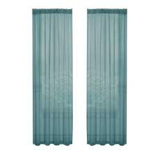 Panneau de rideau en voile bleu semi-transparent (1 pièce)