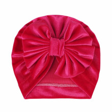 Bonnet d'hiver tricoté pour bébé, vert, à motif floral