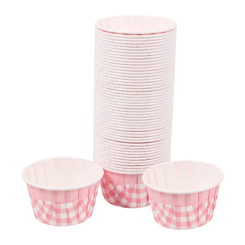 Pink Grease-proof Cake Paper Cups 50 pcs