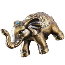 Cendrier éléphant en alliage doré 16,5 cm