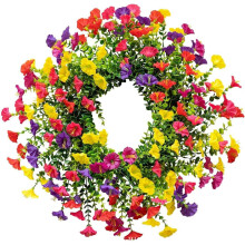 Couronne de liseron artificiel en eucalyptus de 53 cm (21 pouces)