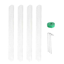 4Pcs 24Inch Plastic Moss Pole for Plants Monstera, Stackable Plant Support for Indoor Climbing Plants Work