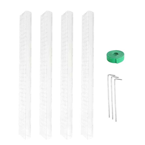 4Pcs 24Inch Plastic Moss Pole for Plants Monstera, Stackable Plant Support for Indoor Climbing Plants Work