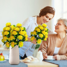 Bouquet d'œillets artificiels rose vif, 24 pièces, 50 cm