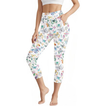 Women's High Waist Yoga Capris with Pockets 1 Pair