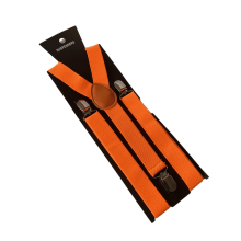 Men's Elastic Suspenders Adjustable 2.5 cm 100 cm Orange