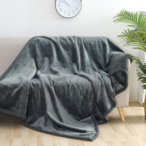 Waterproof Blanket for Couples Gray 71x100 cm 2