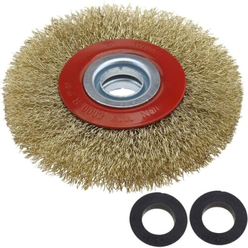 Steel Brush for Bench Grinder 200mm Diameter 2