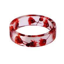 Inel din rășină cu design floral, bijuterii unisex, cadou
