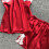 Damen-Freizeitpyjama-Set mit langen Ärmeln, Rot, XL 4