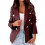 Damen-Kunstlederjacke, einfarbig, langärmelig, rot 1