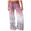 Γυναικείο Casual Loose Ντεγκραντέ Παντελόνι Tie-Dye με Φαρδιά Στήθος, Κόκκινο 1