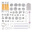 Cake Baking Tools White 68 Pieces 2