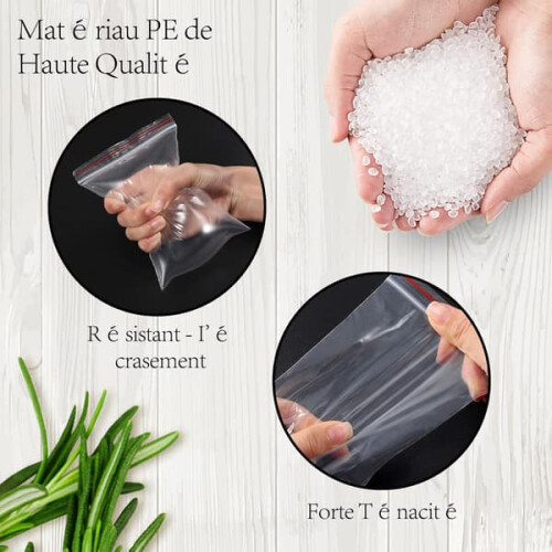 Clear Resealable Zip Bags 80μm 100  6 Pack 1