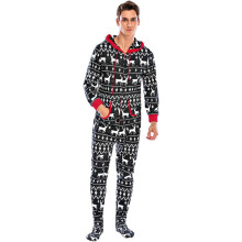BULLPIANO Weihnachts-Einteiler-Schlafanzug mit Füßen