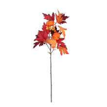 Branches artificielles de feuilles d'érable rouges, décoration d'automne, 12 pièces