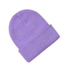Baby-Strickmütze, weiche, warme Mütze mit Umschlag für 0-3 Jahre