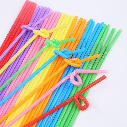 Pailles jetables en plastique Elainilye (100 pièces)