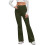 Bootcut-Leggings, grün, hochgeschnitten, elastisch, lässig, sportlich 1
