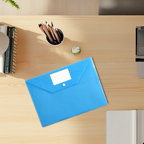 Transparent Polyethylene File Folder Pouches with Label A4 1