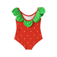 Girls' Swimsuit Strawberry Print 12-18 Months