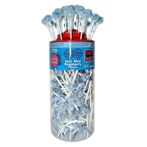 Vidal Lollipops Sour Blue Raspberry (Pack of 150)