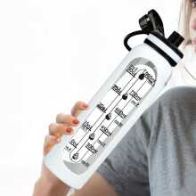 Glass Shaker Bottle BPA-Free Transparent 500ml