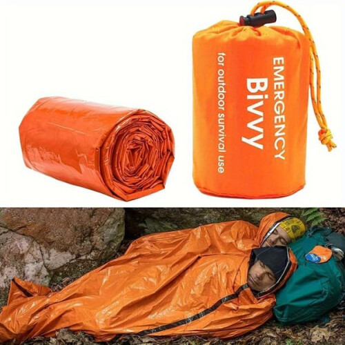 PE insulated sleeping bag orange 1 or 2 pcs 2