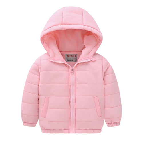 Kinderdonsjack met capuchon, effen winterjas voor jongens. 1