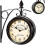 Wall Clock Wrought Iron 2-Sided 12-inch 2
