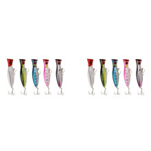 Surface Fishing Lures - Popper - Catching / Fishing Pack - Sea Fishing - 10 Pieces - 12.5cm and 40 Grams