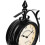 Wall Clock Wrought Iron 2-Sided 12-inch 5