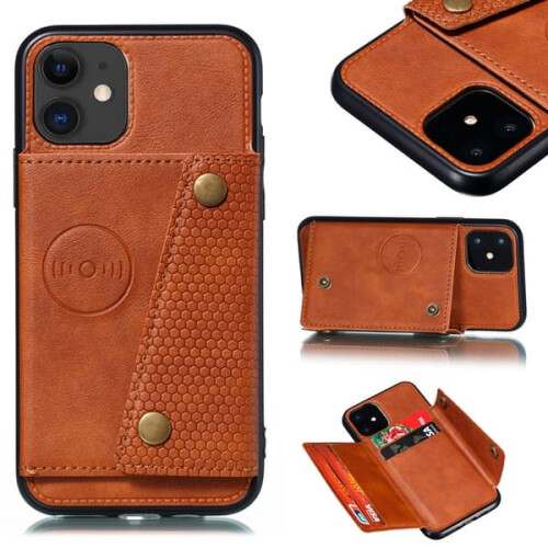 iPhone 12 case with card holder grey 1