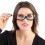 Forstørrelsesglas Makeupbriller Flip-Down Linser Sort Stel +1.5-4, Styrke1.50 3