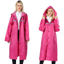 Adult rain coat with hood, lightweight waterproof jacket