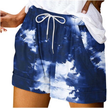 Damsommarshorts med hög midja och tryck