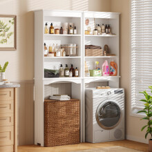 Over-the-Toilet Storage Cabinet White Adjustable Shelves