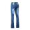 Dames skinny jeans, blauw, stretch, flared broek 4