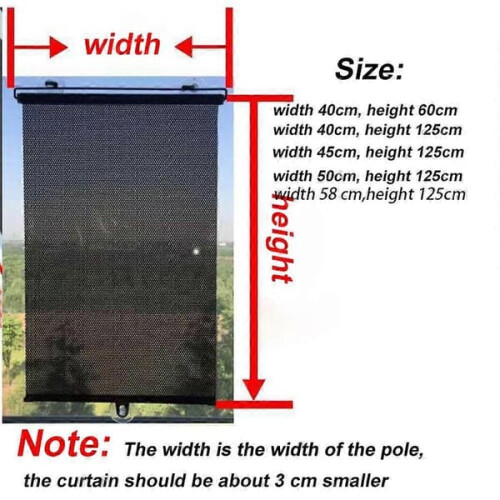 Blackout roller blind with suction cup UV protection 40 cm 2
