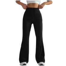 Women's Yoga Pants Solid Color Tight Fit Flared 1 Pair