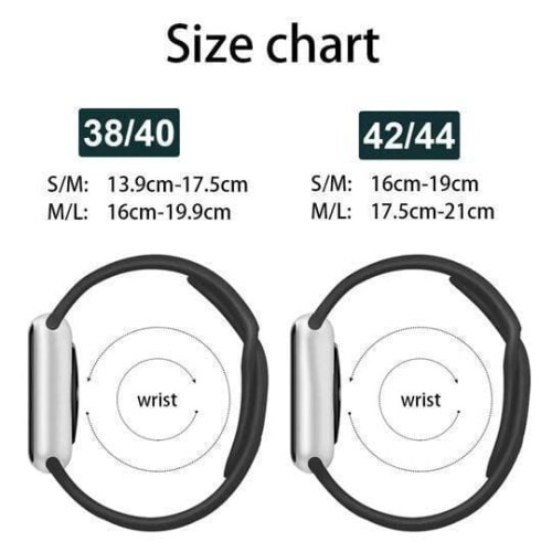 Λεπτό, συμβατό με Apple Watch, με βραχιόλι σιλικόνης συμβατό με Apple Watch, ΜΠΛΕ 38/40/41 χιλ., 1