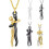Couple Necklace Hugging Figure 2-Piece Durable Gift Set 1