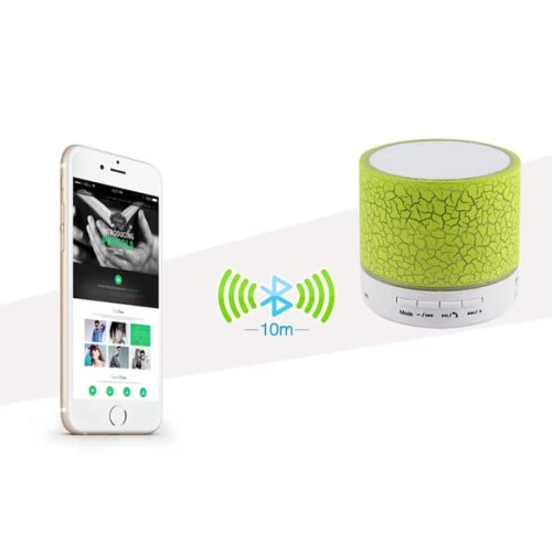 Altoparlante Bluetooth con LED, portatile e mini, bianco. 1