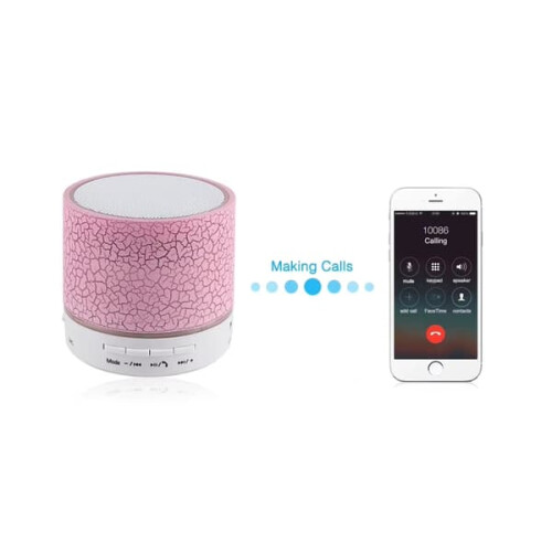 Altoparlante Bluetooth con LED, portatile e mini, bianco. 2