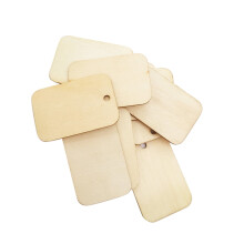 Wooden Hanging Tags Wedding Decoration Khaki 100 Pcs
