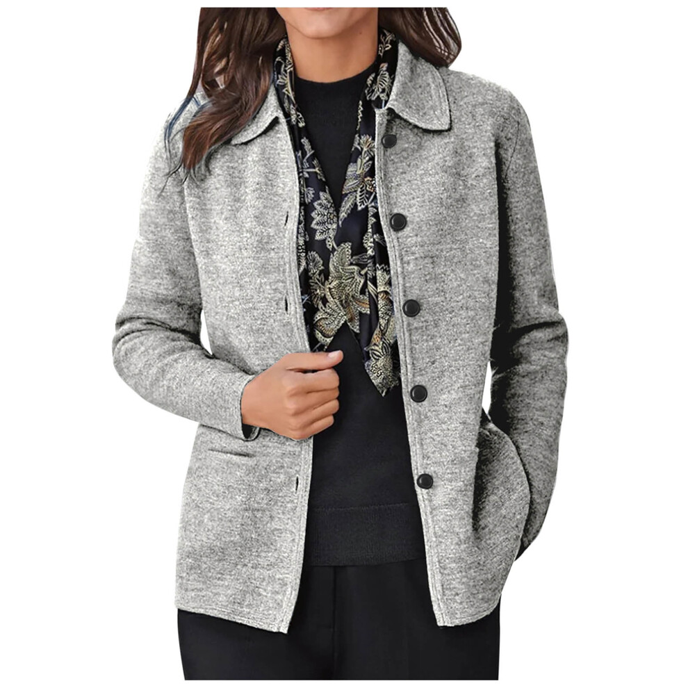 Women's Solid Cardigan Jacket with Pockets