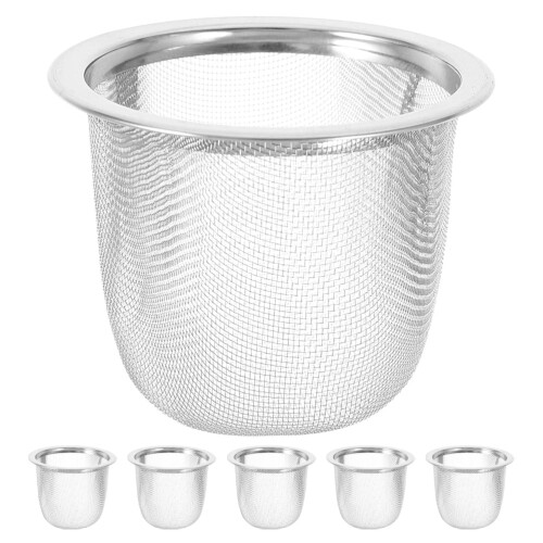 Filtro da tè in acciaio inox per teiere piccole (6 pezzi)