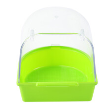 Vaschetta da bagno in plastica verde per uccelli di piccola taglia