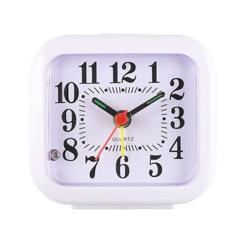 Alarm Clock Silent Operation Luminous Hands White 2