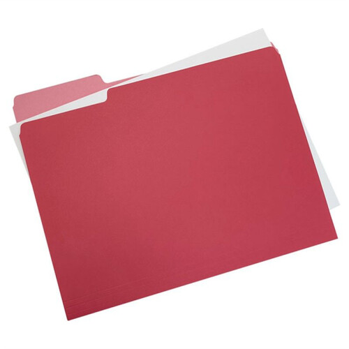Manila Color Five-Color Single-Page Folder Paper Storage Folder Single-Piece Folder Office Data Classification